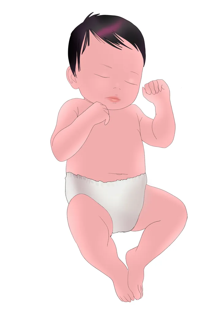 婴儿主题插画 · 婴儿坐姿三