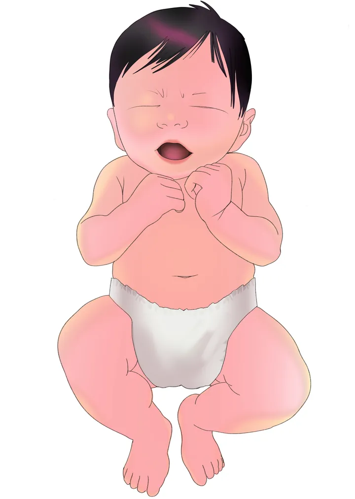 婴儿主题插画 · 婴儿坐姿四