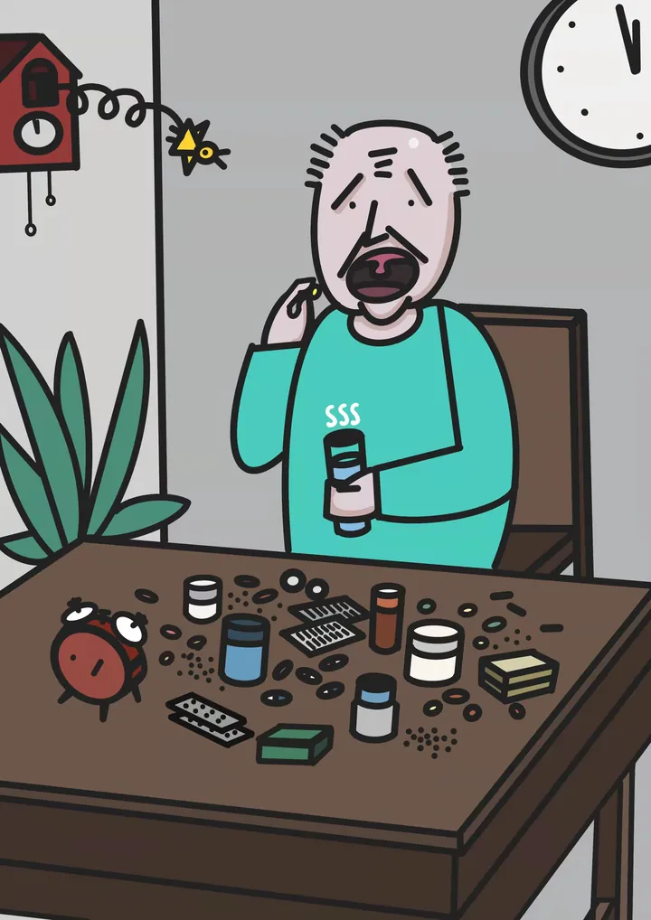 老年生活与照护系列 · 桌前服药
