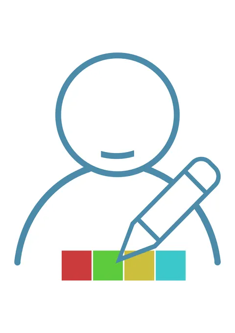 Blaues Business-Icon-Set