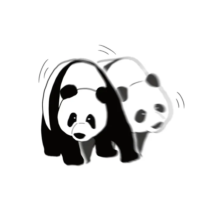Animal illustrations · two pandas