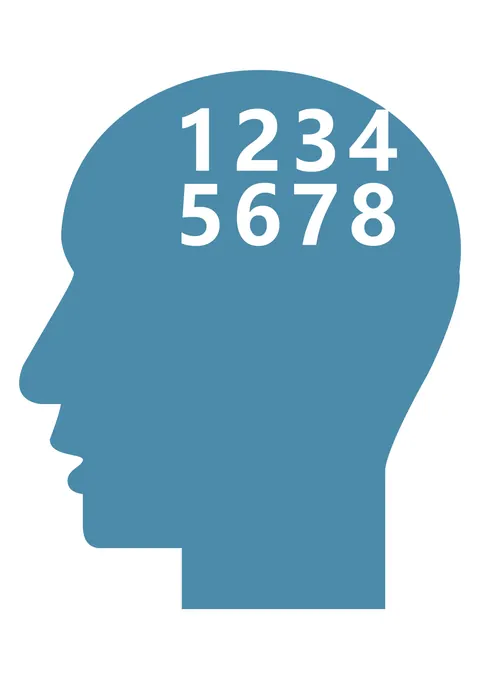 Blue business icons · digital brain