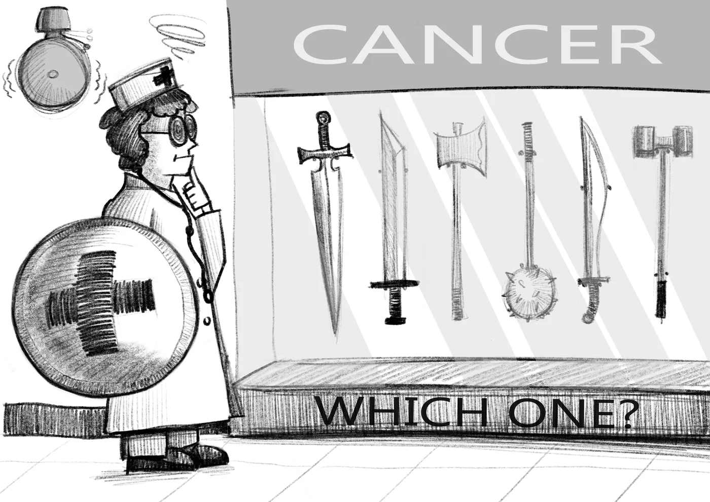 Cancer-themed humanistic illustrations