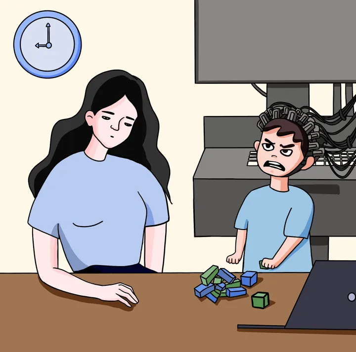 Parent–child EEG scenes · same scene, another size