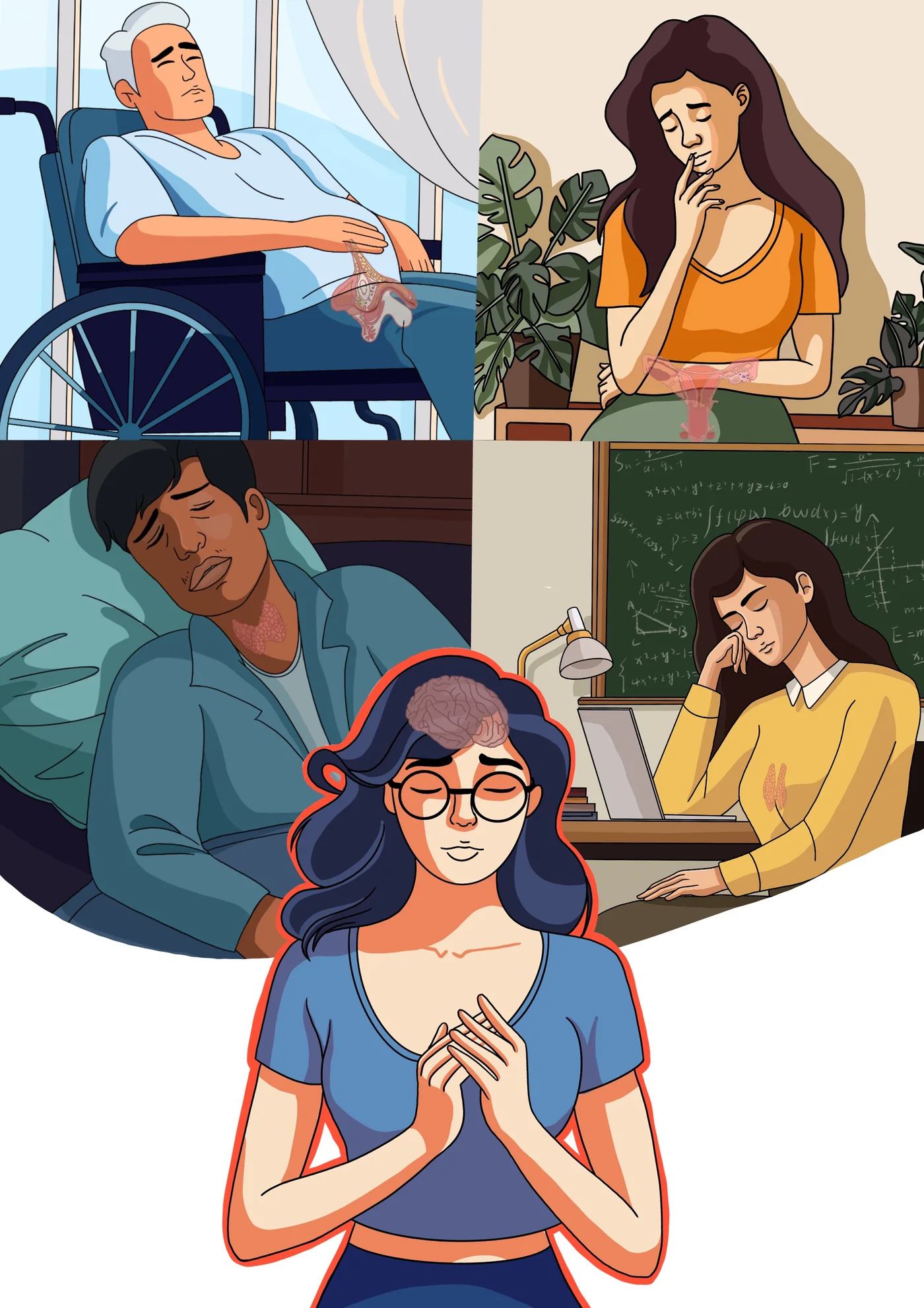 Patient and care scenes (composite)