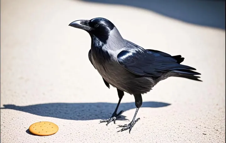 動物主題插畫(熊貓·鳥·猴) · 烏鴉與硬幣